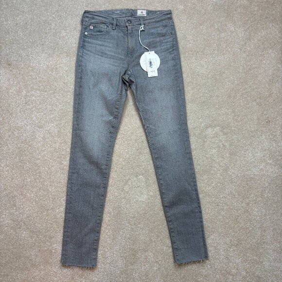 AG Adriano Goldschmied Aaron Mid Rise Skinny Ankle Jeans in Gray Size 26R NWT - Picture 1 of 9
